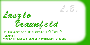 laszlo braunfeld business card